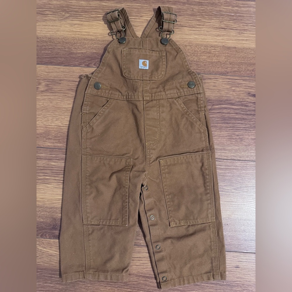 Carhartt Tan/Brown Kids' Canvas Overalls